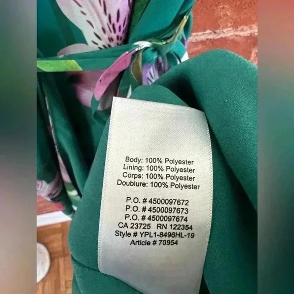 Aritzia Babaton Wallace Dress Emerald Floral Wrap Dress Tropical Knee Length - Picture 9 of 13